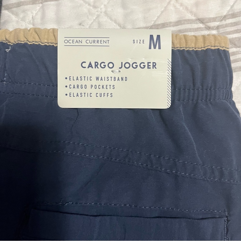 Ocean Current Navy and Tan Cargo Jogger